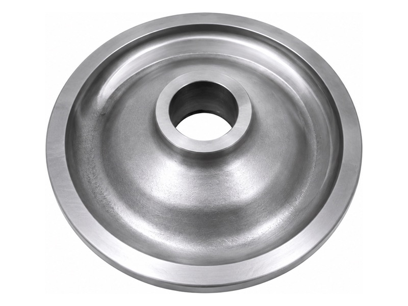 Dasselbe Formteil nach der Laser-Entrostung, metallisch blank